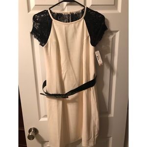 NWT women’s off white/black dress size 10